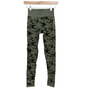Muscle Nation Green Camo Seamless Leggings Sz S